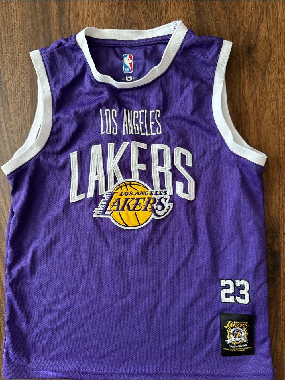 Los Angeles Lakers LeBron James #23 Youth Jersey Purple NBA Size 10-12